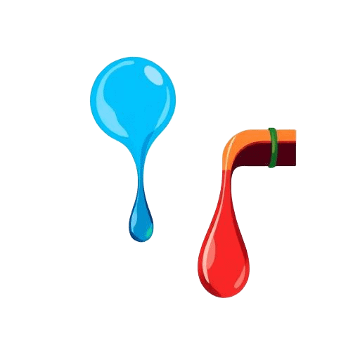 Illustration of dye tracing leak detection showing coloured liquid used to locate hidden water leaks.