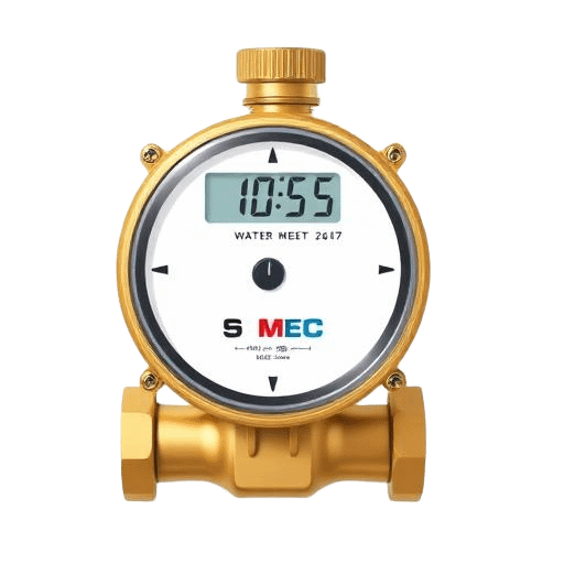Water meter showing continuous flow and high water usage indication suggesting a possible hidden water leak or pressure loss